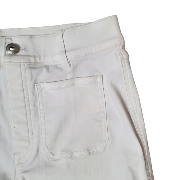 SPANXshape EveryWear Cropped Wide Leg Jeans with Patch Pockets White - Picture 5 of 15